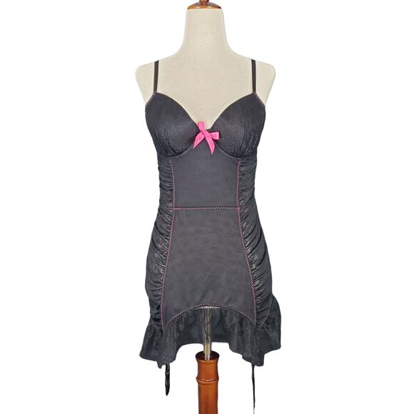 Victoria's Secret Black Bodycon Lengiere Mini Dress - Size 36c - Picture 4 of 7